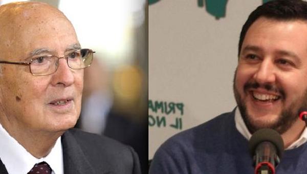 Giorgio Napolitano, Matteo Salvini