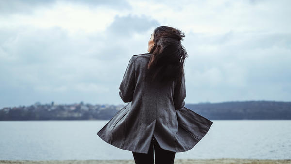young woman park