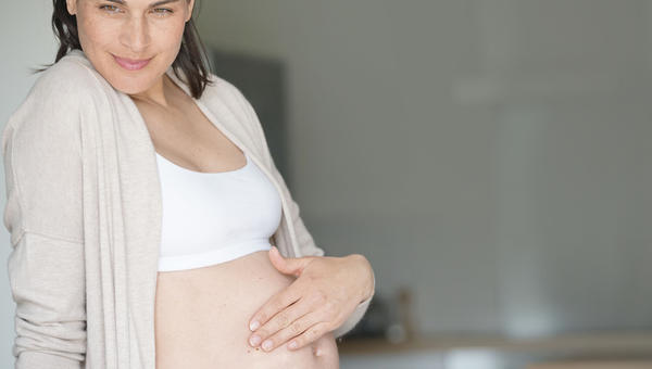 PREGNANT, WOMAN, HAPPY