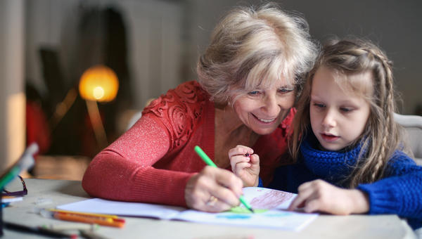 grandmother and granddaughter