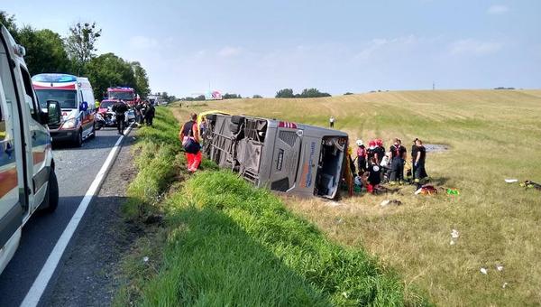Wypadek - pielgrzymi - Gietrzwałd
