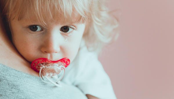 baby girl after cry