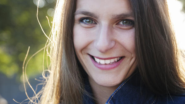 beautiful and happy woman