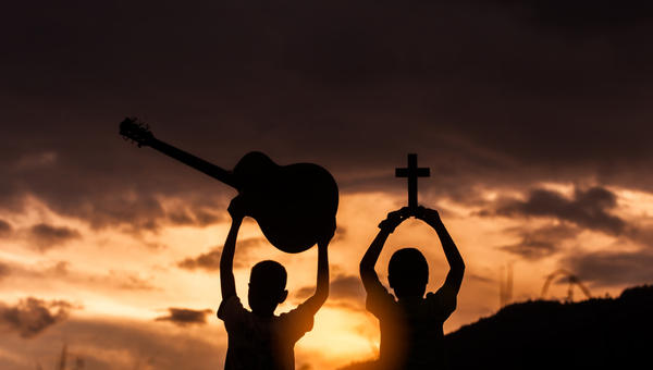 CROSS AND GUITAR