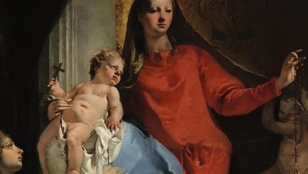 TIEOPOLO; MADONNA AND ROSARY