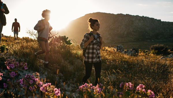 PEOPLE, WALK, MOUNTAINS