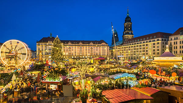 O Striezelmark, mercado de Natal em Dresden