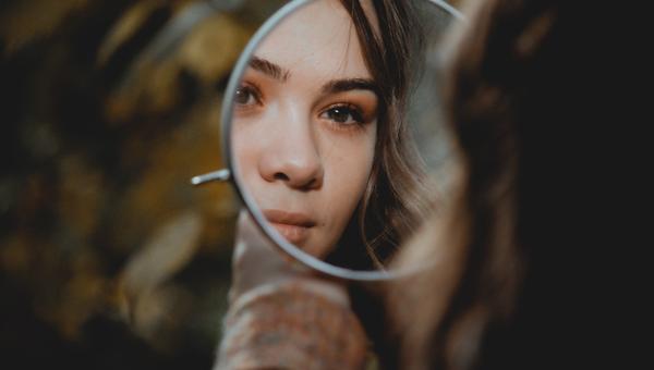 WOMAN, MIRROR, SOUL, LOOK, EYES