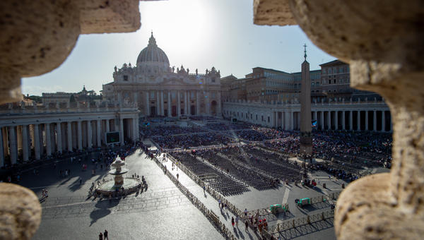 DURING POPE FRANCIS mass for the 10th World Meeting of Families