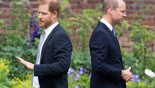 Britain's Prince Harry and Prince William