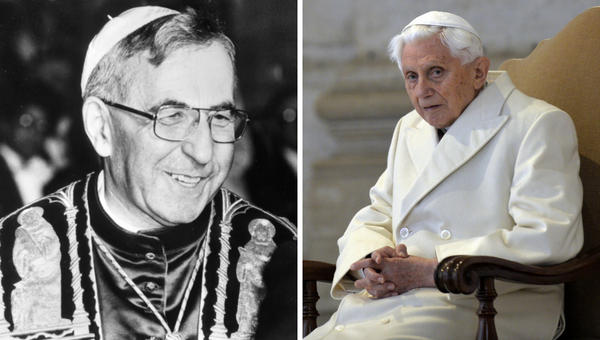 papież Jan Paweł I i Benedykt XVI