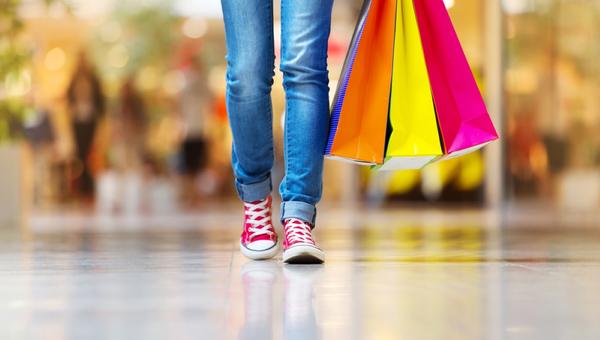Teenager shopping
