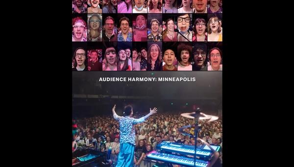 Jacob Collier leads 100k voices through Elvis' "Can't Help Falling in Love"