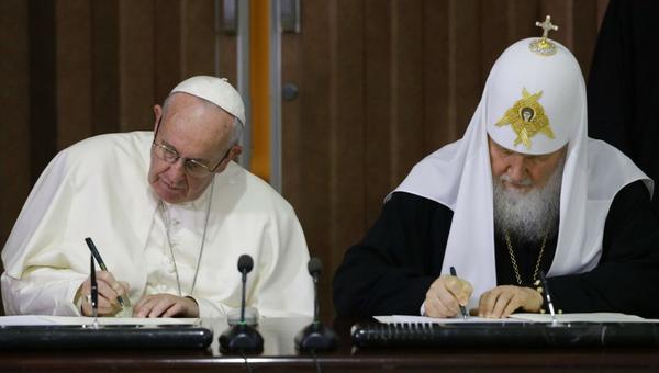 Papież Franciszek i patriarcha Cyryl