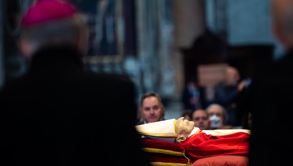 The body of Pope Emeritus Benedict XVI lies in state at St. Peter's Basilica in the Vatican