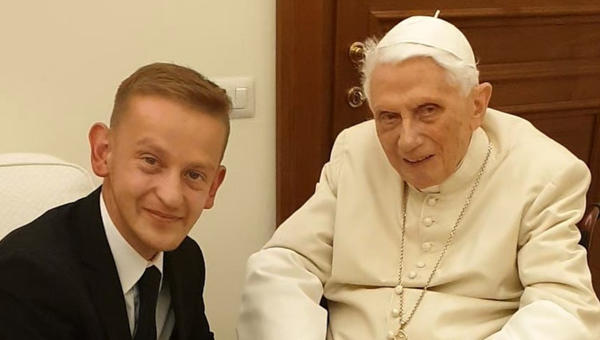 Grzegorz Polakiewicz z papieżem seniorem Benedyktem XVI