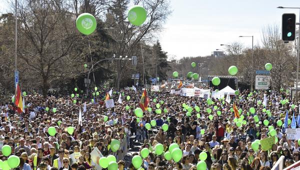 Manifestação em defesa da vida na Espanha