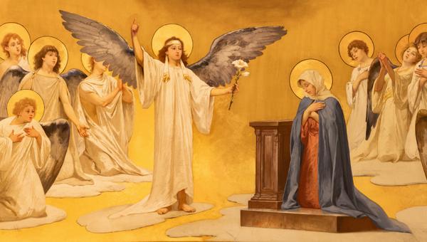 Archanioł Gabriel zwiastuje dobrą nowinę Najświętszej Maryi Pannie