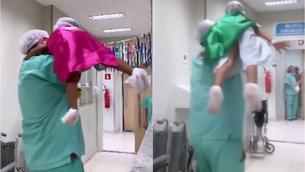 Médico leva pacientes ao centro cirúrgico fantasiados de super-heróis