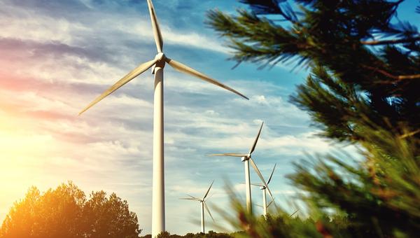 wind turbines, clean energy