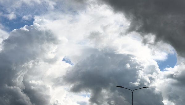 clouds street light