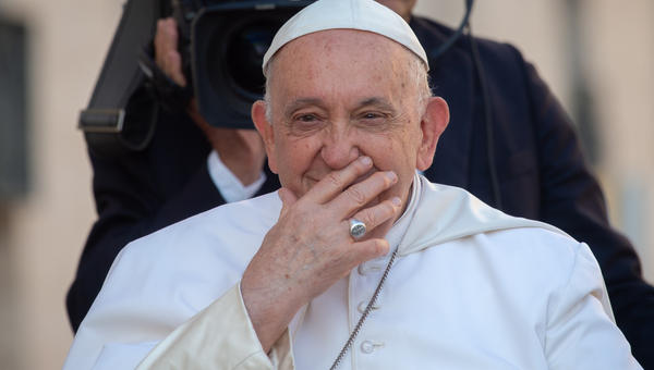 Pope Francis during his weekly general audience in St. Peter's square