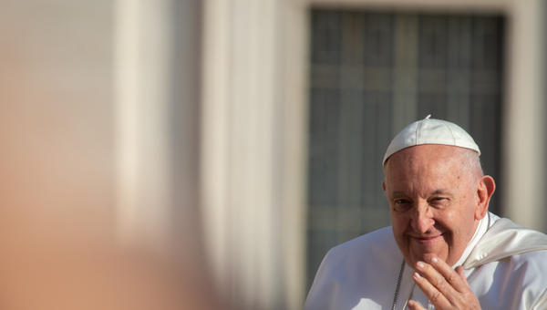Pope Francis during his weekly general audience in St. Peter's square