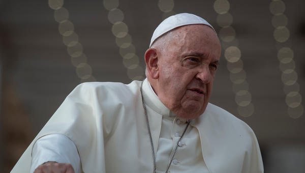 Pope Francis during his weekly general audience in Saint Peter's square at the Vatican