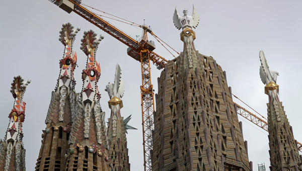 Expiatory Church of the Sagrada Familia basilica in Barcelona