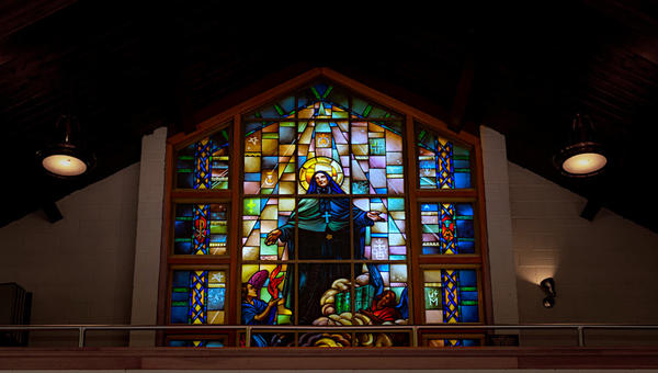 Mother Cabrini stained glass window