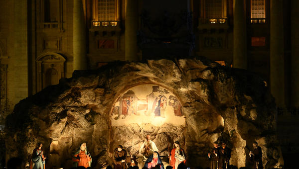 St. Peter's Square - Christmas tree and nativity scene lighting ceremony at the Vatican Dec.09 2023
