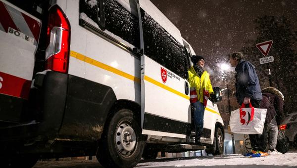 France, météo, pauvreté, maraude, association, Ordre de Malte, sans abri