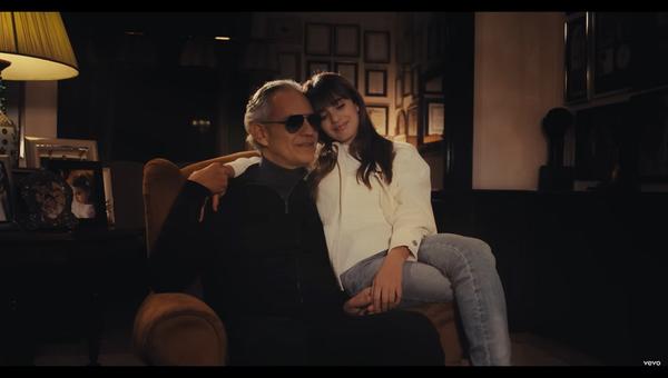 Andrea Bocelli and daughter, Virginia, sing for "Cabrini" movie
