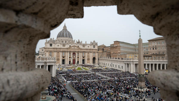 Pope Francis presides over the Easter Mass as part of the Holy Week celebrations