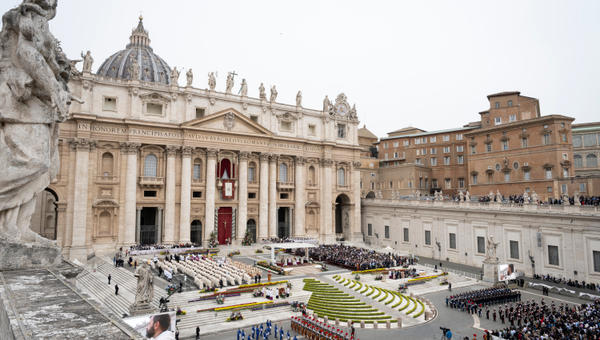 Pope Francis presides over the Easter Mass as part of the Holy Week celebrations