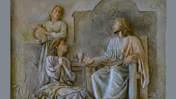 Martha and Mary with Jesus in Bethany