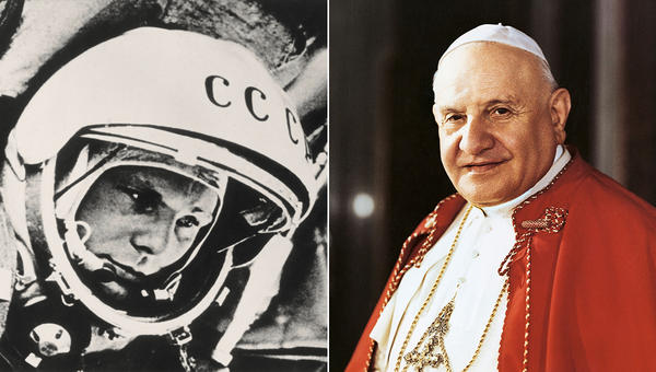 Pope-John-XXIII-Russian-cosmonaut-Juri-Gagarin