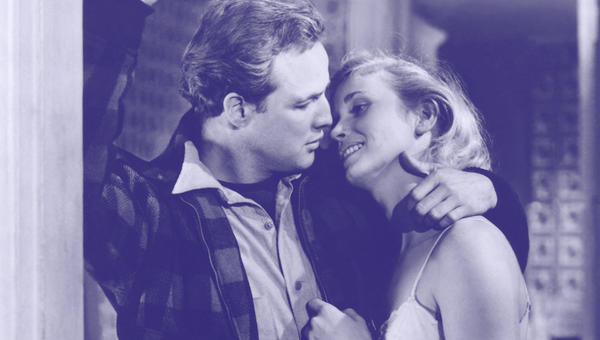 Marlon Brando and Eva Marie Saint in "On the Waterfront"