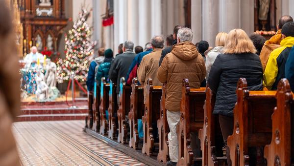 Christmas Mass, full church