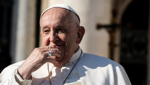 Pope Francis during his weekly general audience in St. Peter's square at the Vatican on November 06, 2024