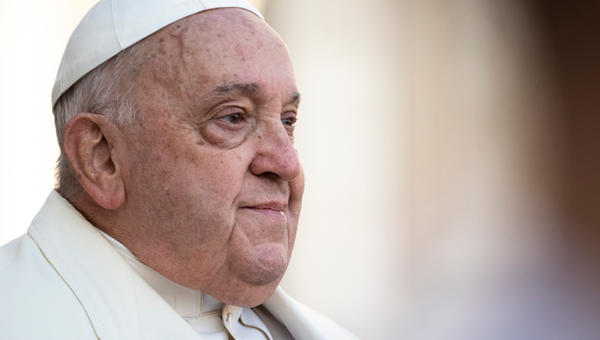 Pope Francis during his weekly general audience in St. Peter's square at the Vatican on November 13, 2024.