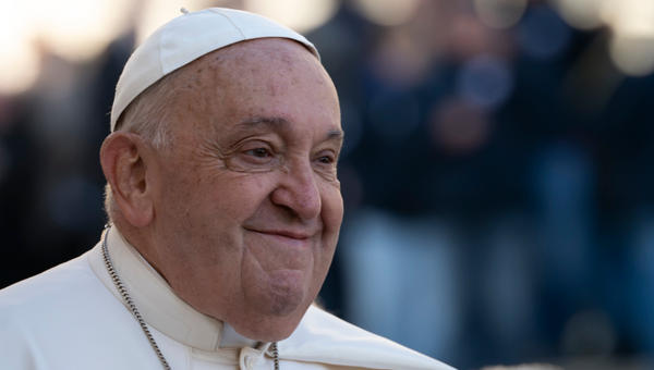 Pope Francis during his weekly general audience in St. Peter's square at the Vatican on November 06, 2024.