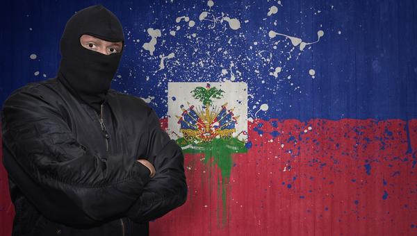 Haiti flag attacked