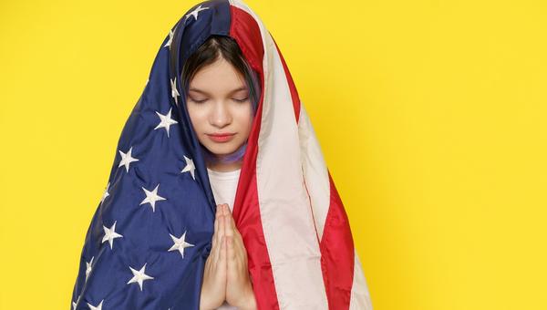 prayer american flag