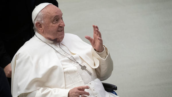 Pope Francis during his weekly general audience in Paul VI Hall at the Vatican on December 11, 2024.