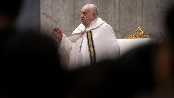Pope Francis presides a mass for the Epiphany in Saint Peter's Basilica at the Vatican on January 6, 2025.
