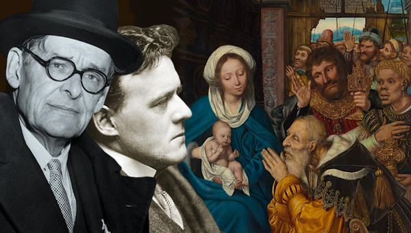 T.S. Eliot, Hilaire Belloc, and painting of the Three Magi