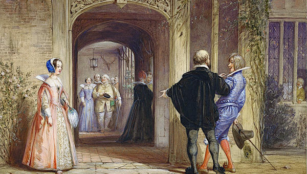 A scene from "The Merry Wives of Windsor" by William Shakespeare
