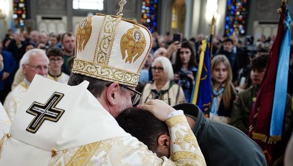 His Beatitude Sviatoslav in the Ukrainian Cathedral of Philadelphia