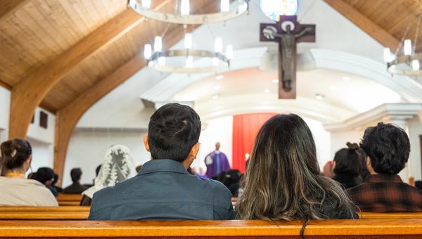 couple in the church